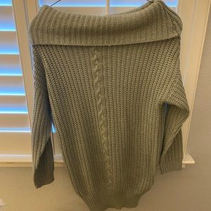 Off the shoulder sweater dress